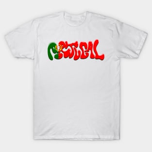 Portugal Flag Typeface T-Shirt